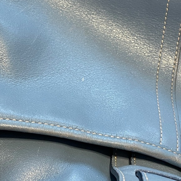 Awesome Coach Blue Leather Hobo Bag with Buckles - Picture 8 of 10